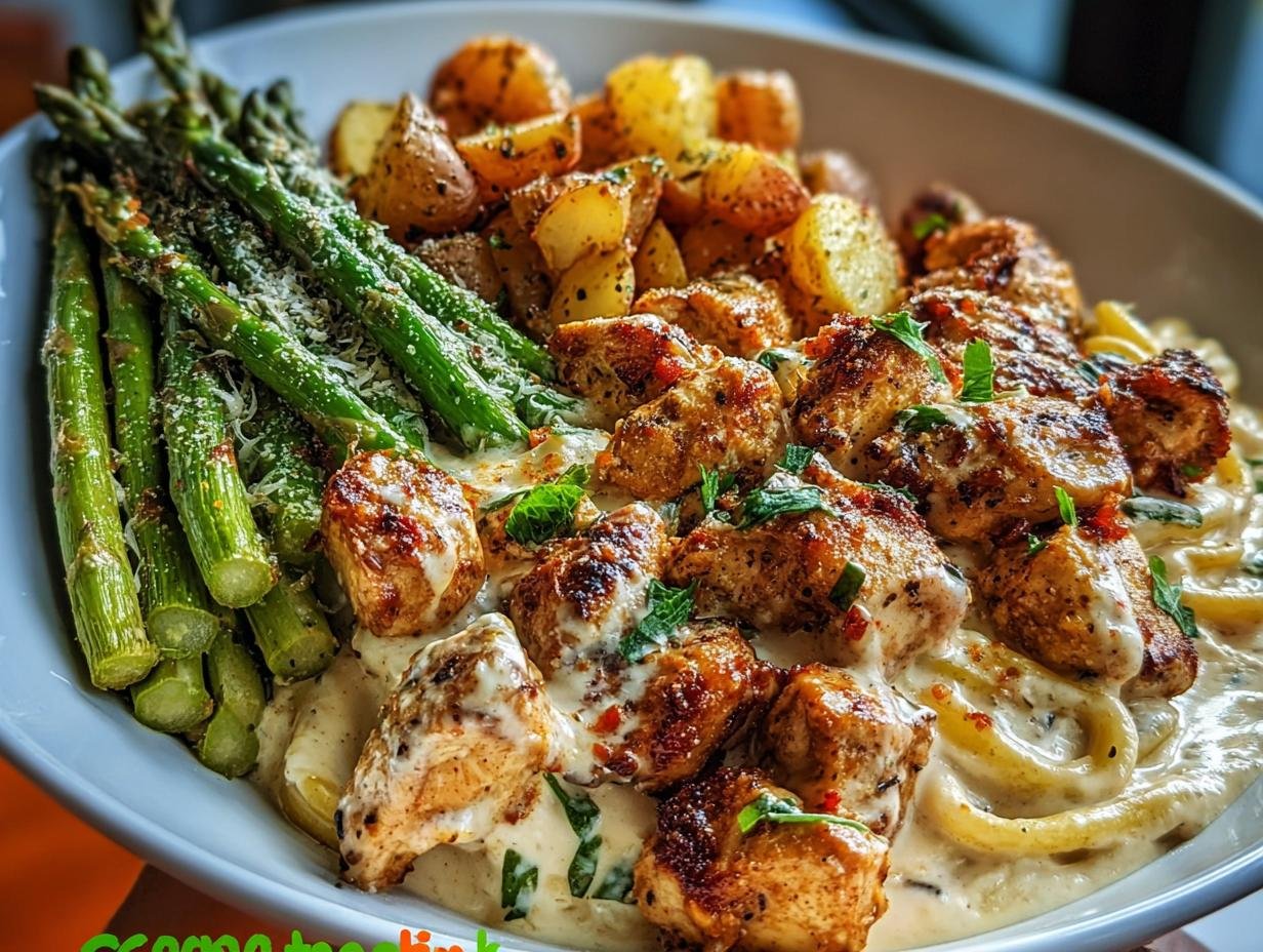 Greek Chili Chicken Alfredo