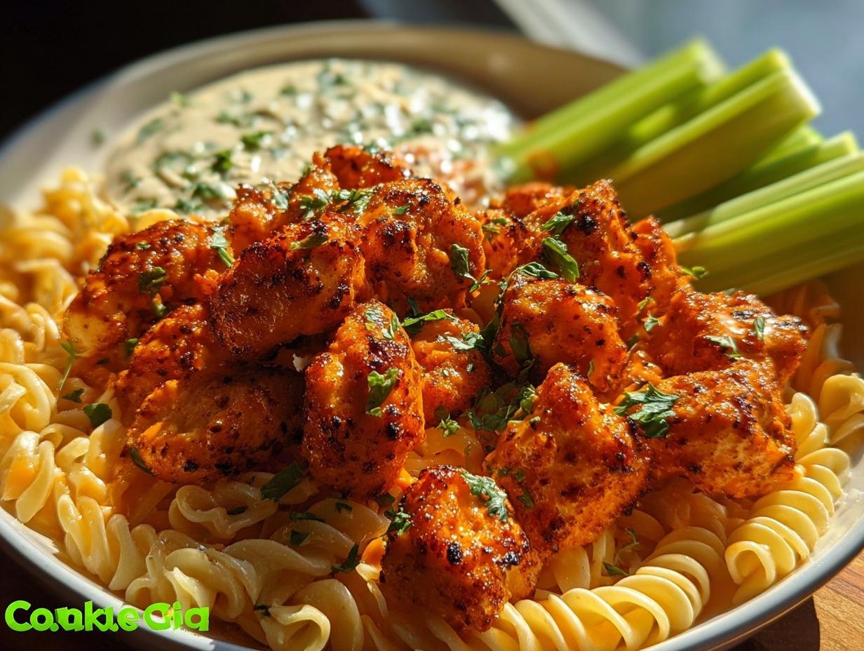 Buffalo Garlic Chicken Bites: 25 Min Feast - Buffalo Garlic Chicken Bites - additional detail