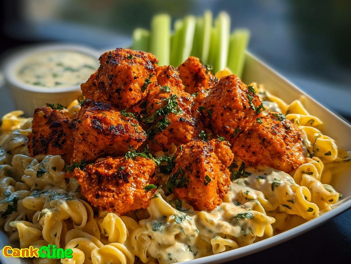 Buffalo Garlic Chicken Bites