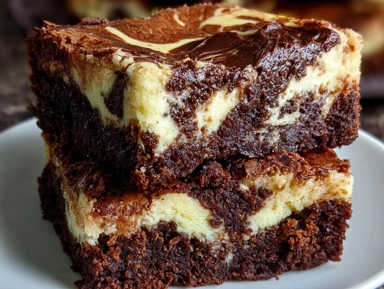 Cheesecake Brownies: Divine Marbled Dream - Cheesecake Brownies - additional detail