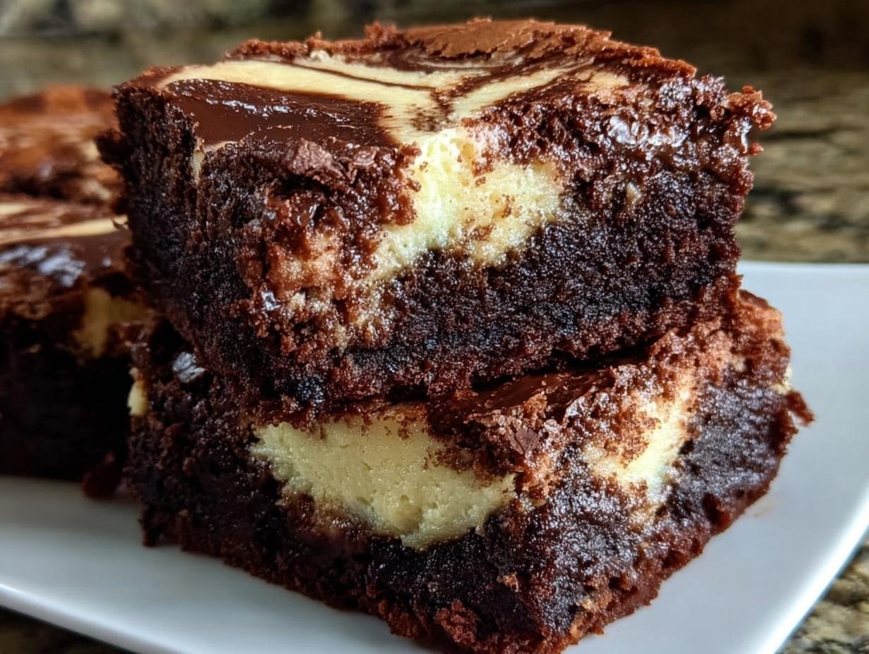 Cheesecake Brownies: Divine Marbled Dream - Cheesecake Brownies - additional detail