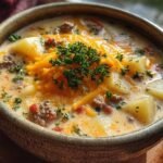 Cheesy Hamburger Potato Soup