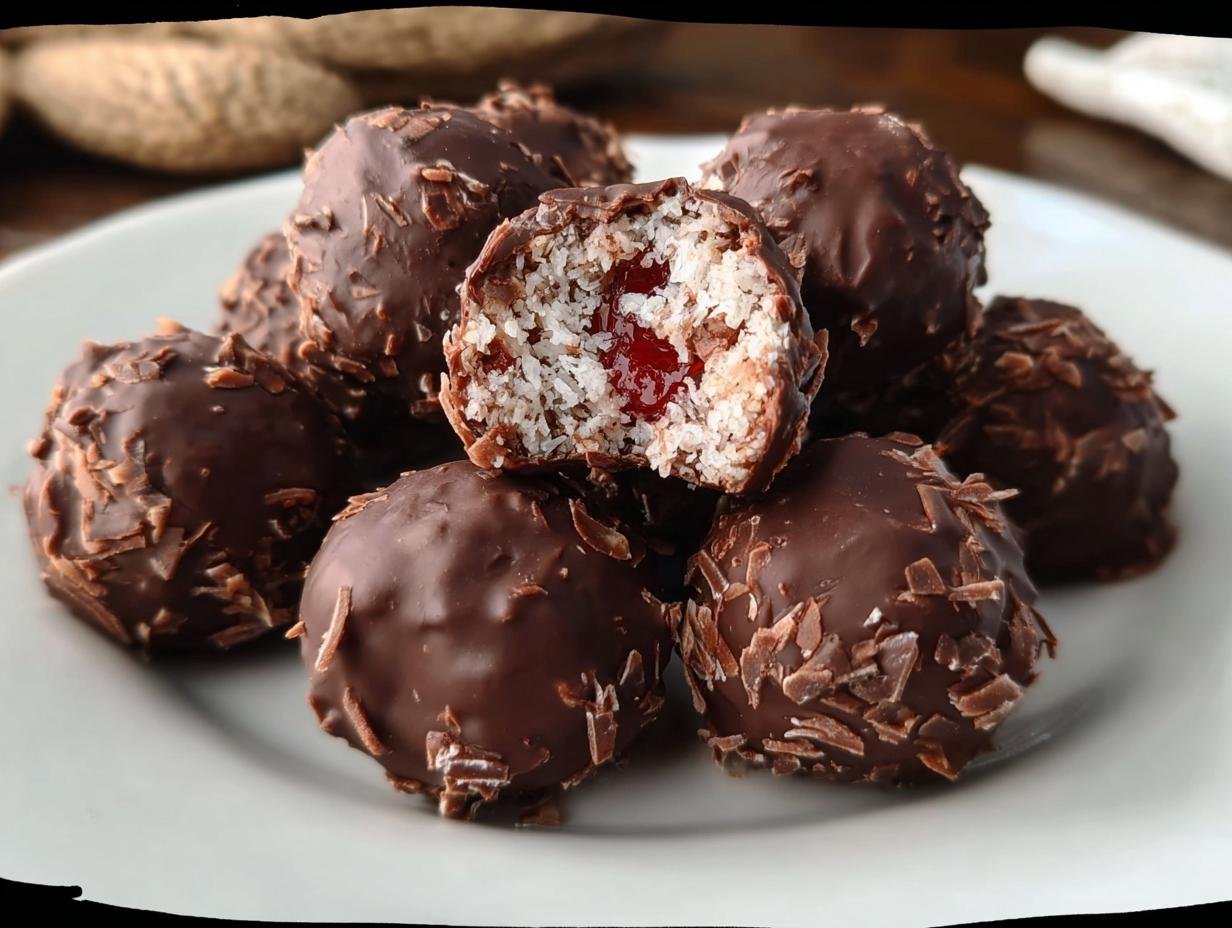 Chocolate Coconut Cherry Balls: 1 Amazing Treat - Chocolate Coconut Cherry Balls - additional detail