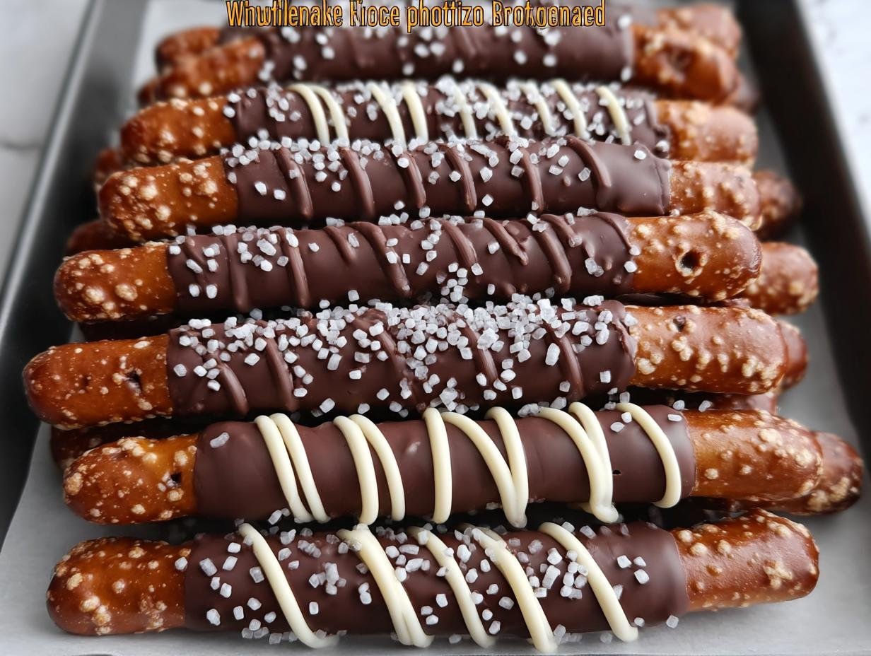 Chocolate Football Pretzel Rods