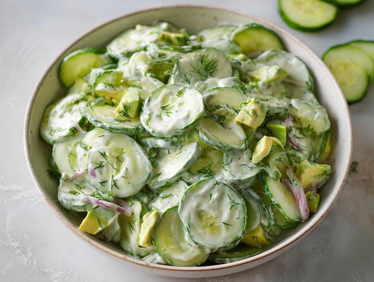 Creamy Cucumber Salad: Quick, Delicious Summer Side - Creamy Cucumber Salad - additional detail