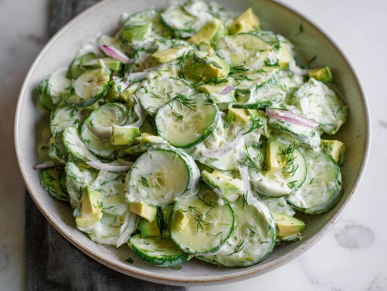 Creamy Cucumber Salad: Quick, Delicious Summer Side - Creamy Cucumber Salad - additional detail