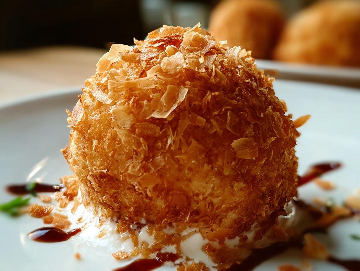 Fried Ice Cream: 1 Amazingly Crispy Treat - Fried Ice Cream - additional detail