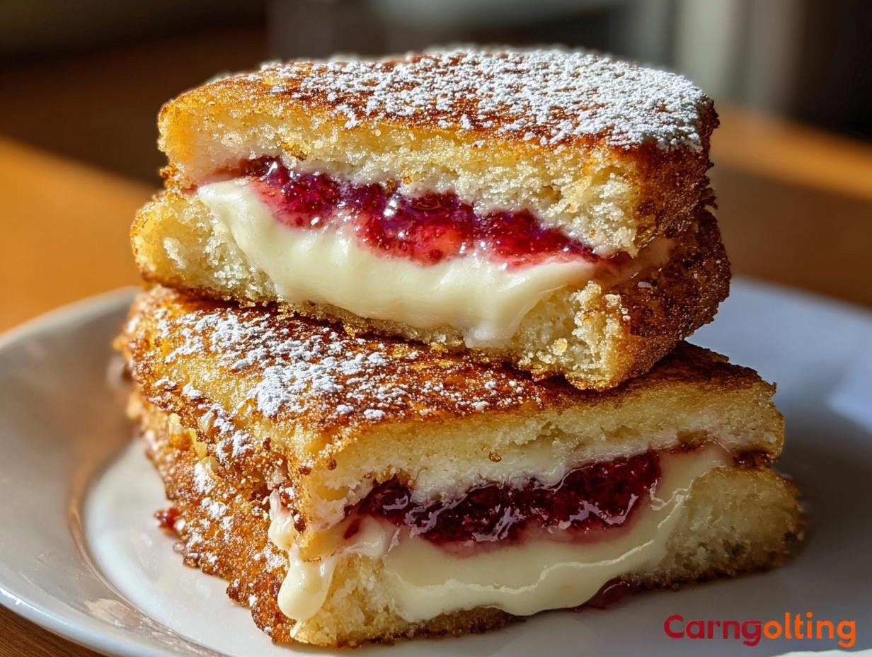 Fried Strawberry Cheesecake Sandwiches