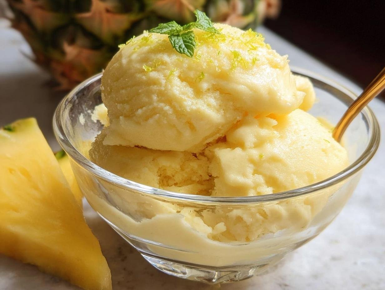 3 Ingredient Pineapple Sorbet: Amazing Frozen Treat - Ingredient Pineapple Sorbet - additional detail