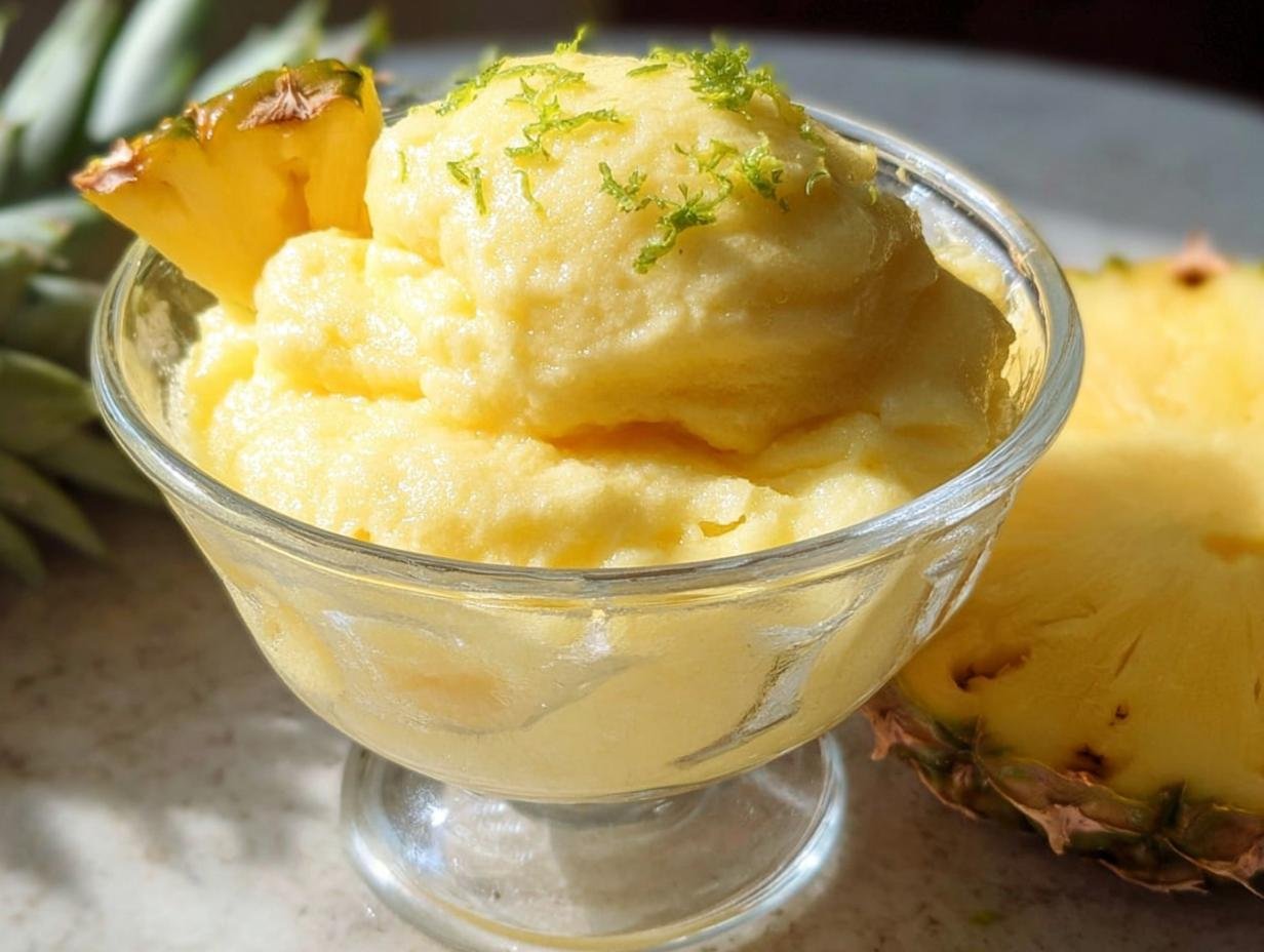 3 Ingredient Pineapple Sorbet: Amazing Frozen Treat - Ingredient Pineapple Sorbet - additional detail