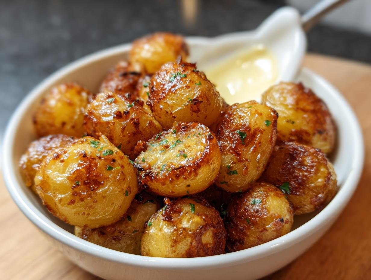 Mustard Potato Poppers Crispy
