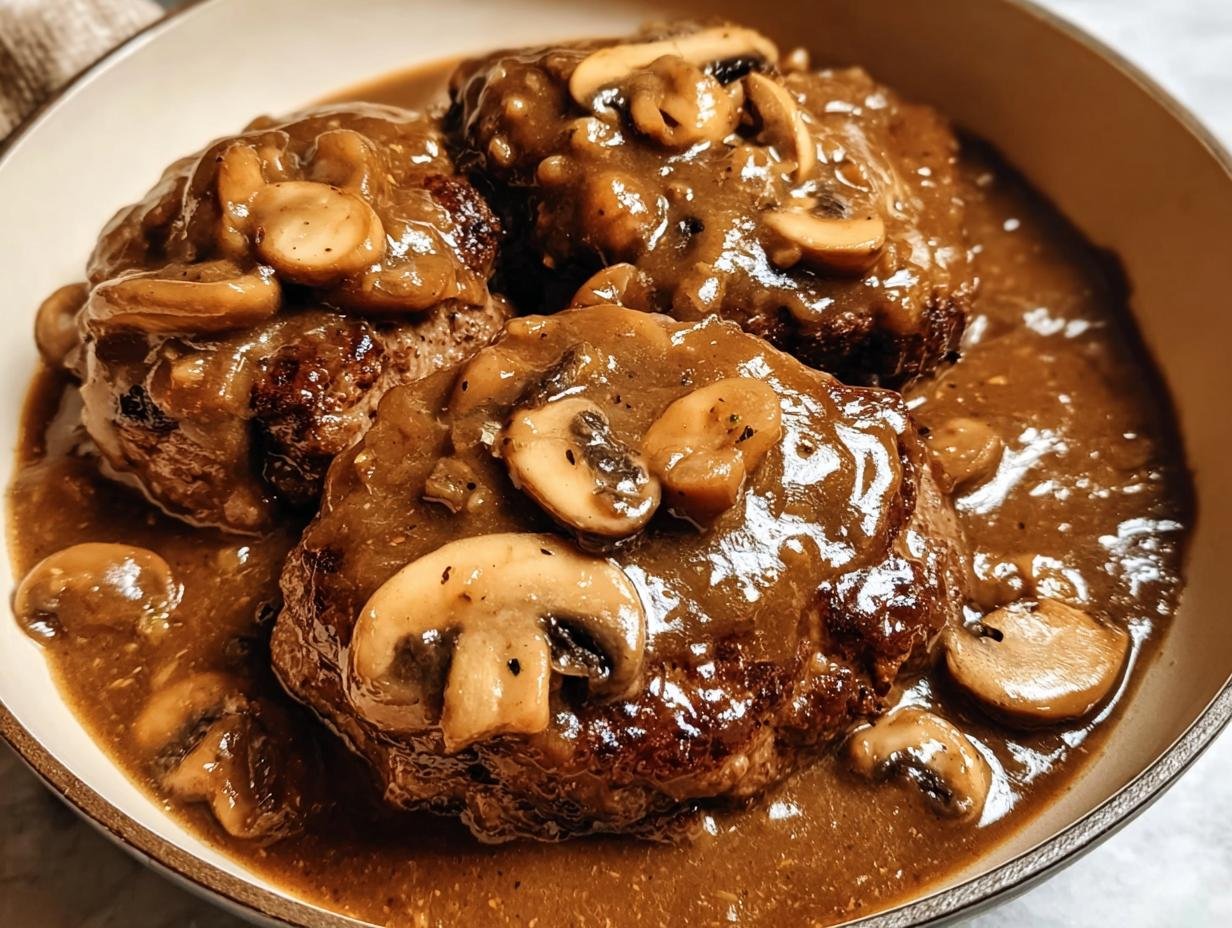 Salisbury Steak: 1 Hour Comfort Food Favorite - Salisbury Steak - additional detail