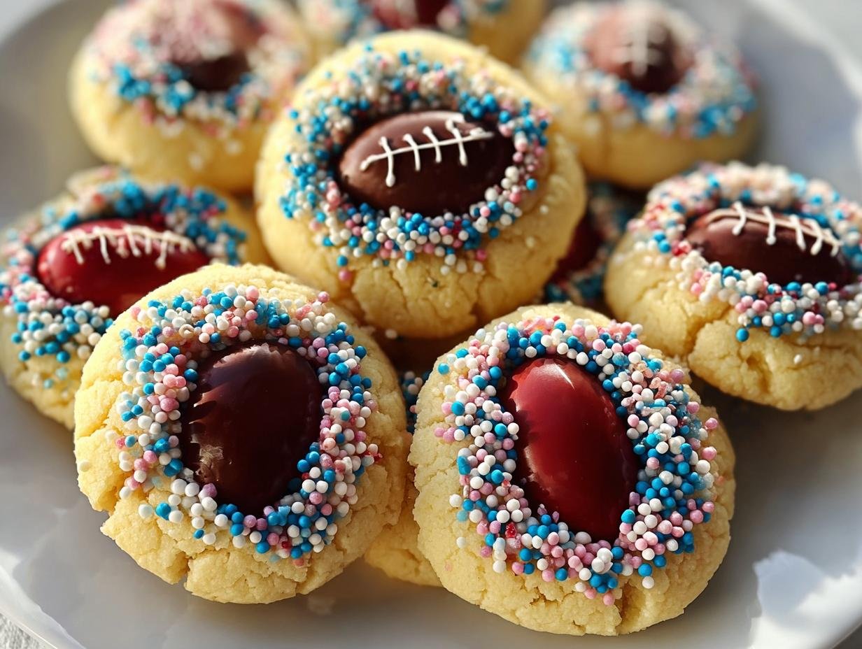 Shortbread Thumbprint Cookies: 1 Easy Football Treat - Shortbread Thumbprint Cookies - additional detail