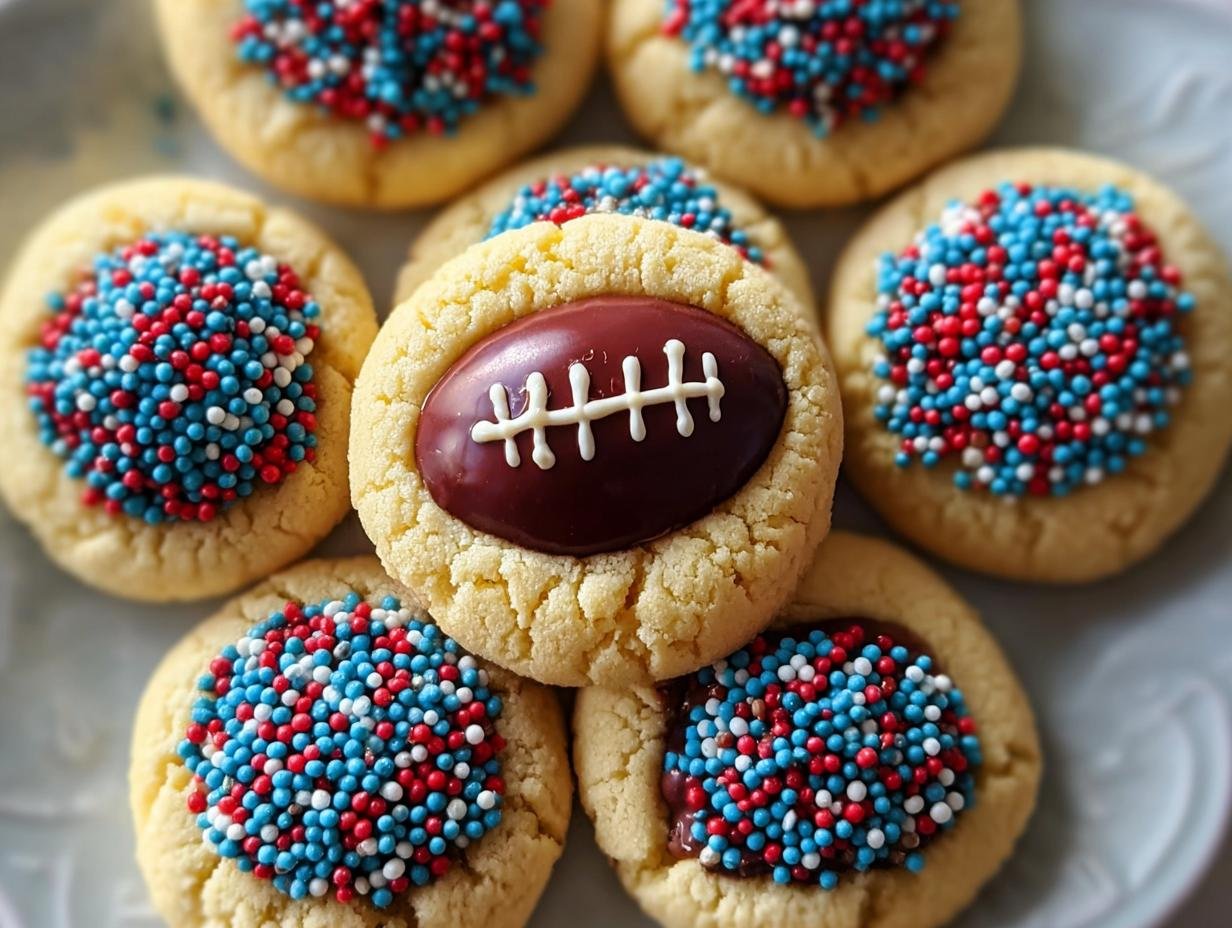 Shortbread Thumbprint Cookies: 1 Easy Football Treat - Shortbread Thumbprint Cookies - additional detail