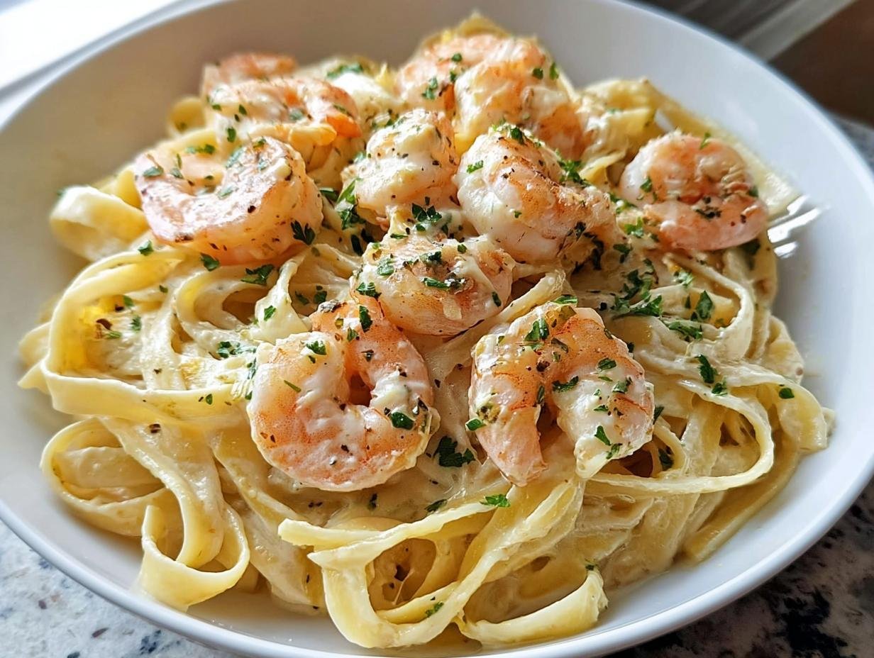 Shrimp Alfredo: 40 Min Creamy Bliss - Shrimp Alfredo - additional detail