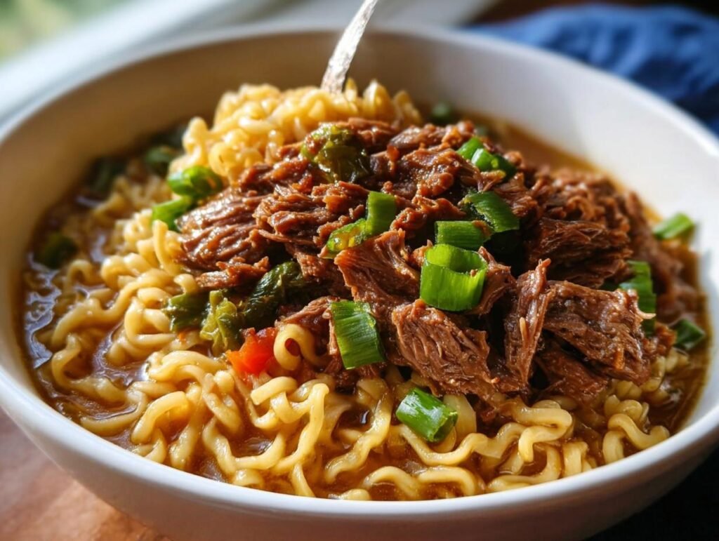 Slow Cooker Beef Ramen