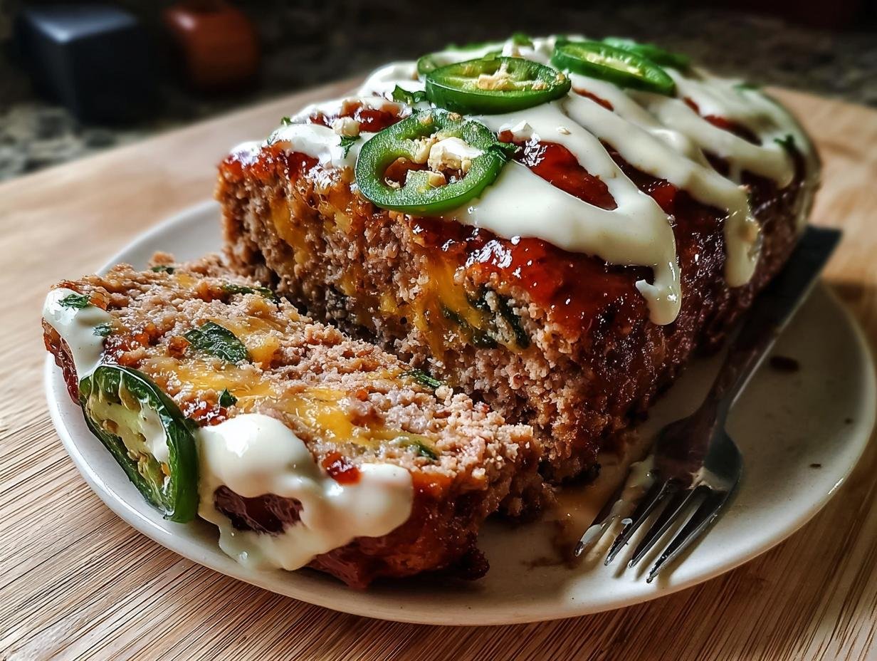Spicy Jalapeno Popper Meatloaf: 1 Amazing Twist - Spicy Jalapeno Popper Meatloaf - additional detail