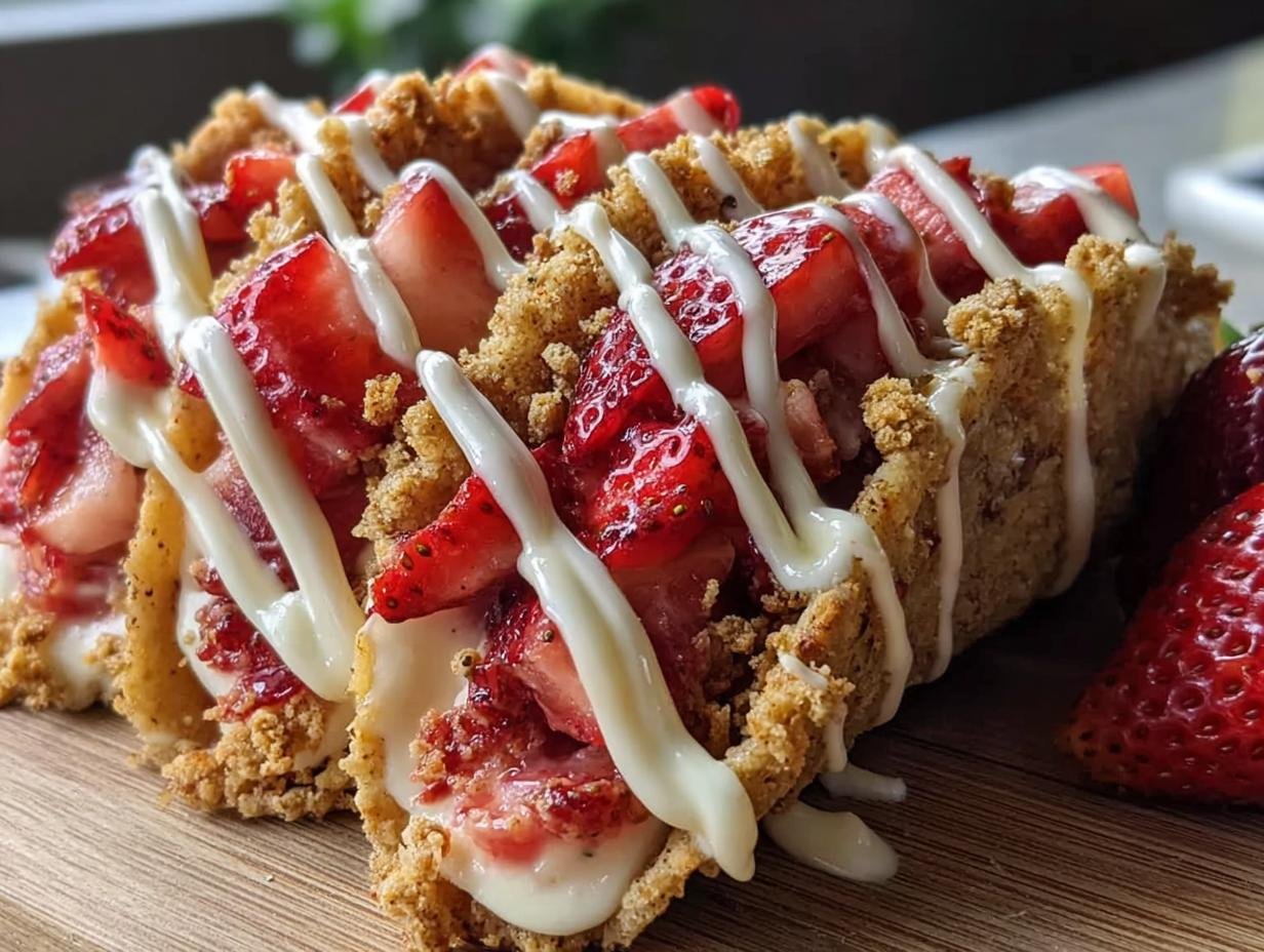 Strawberry Crunch Cheesecake Tacos: Magical 5-min Dessert - Strawberry Crunch Cheesecake Tacos - additional detail