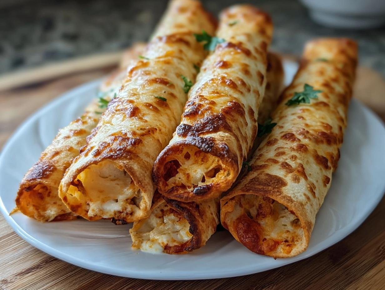 Baked Cheesy Chicken Taquitos