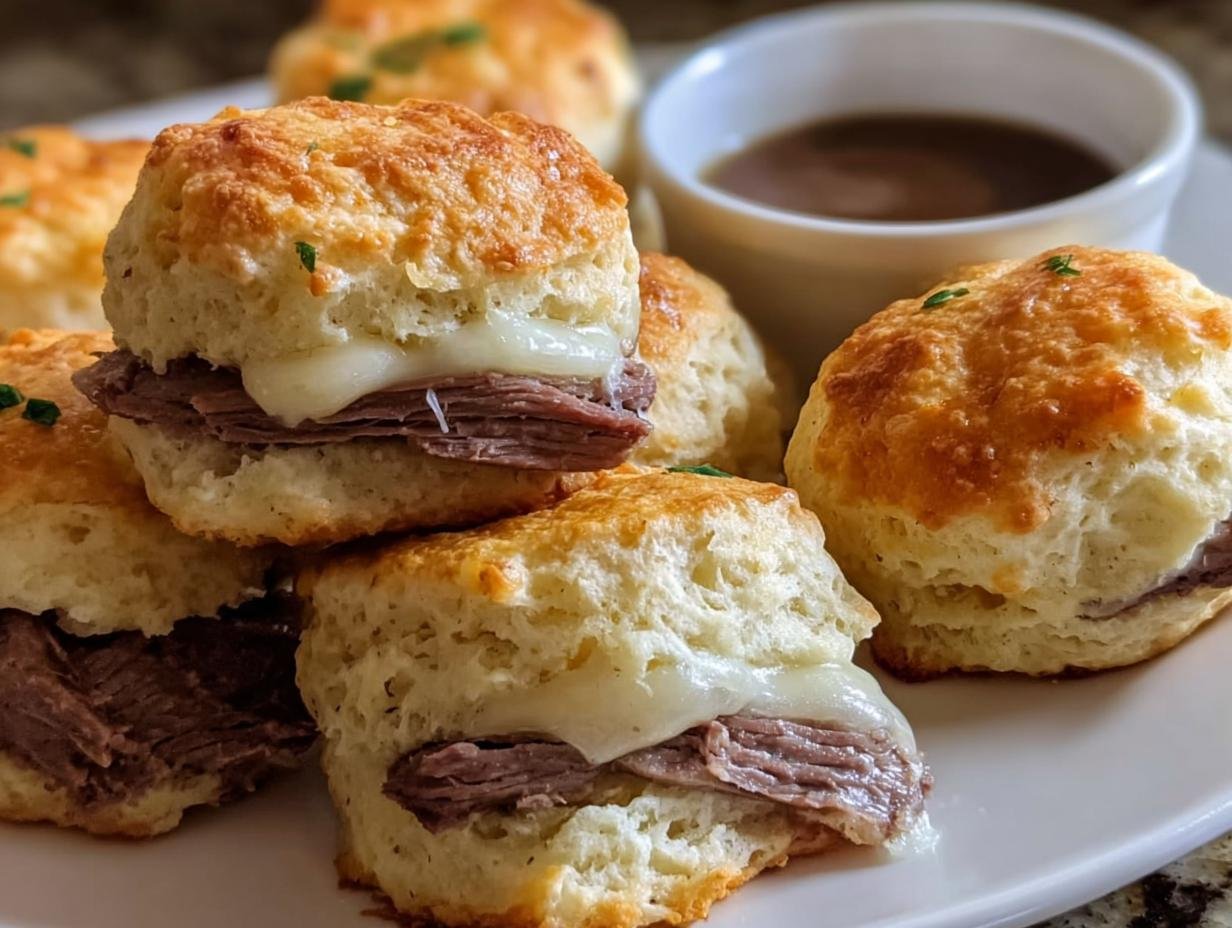 Amazing French Dip Biscuits in 15 Min - Baked French Dip Biscuits - main visual representation