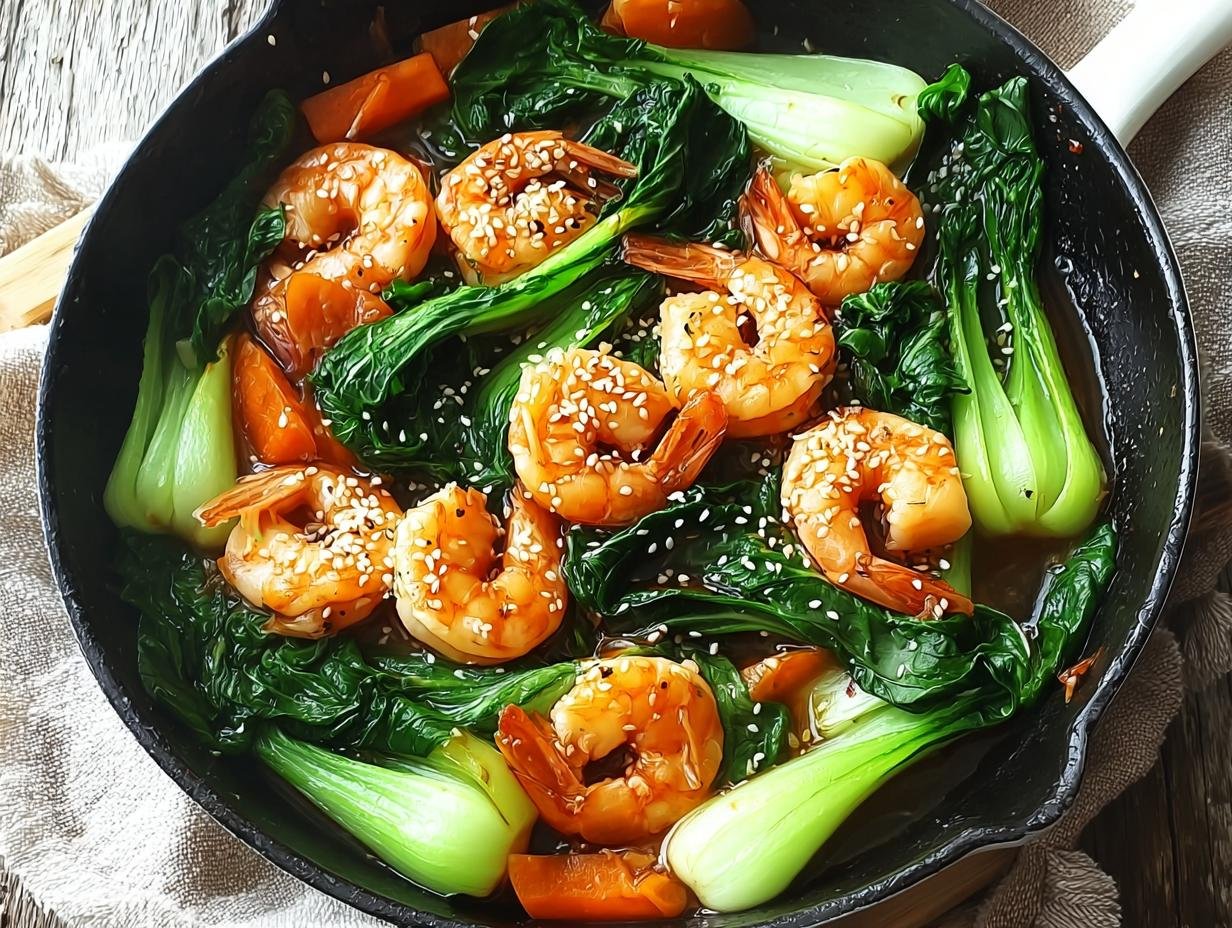 Bok Choy Shrimp Skillet: Deliciously Quick Dinner - Bok Choy Shrimp Skillet - additional detail