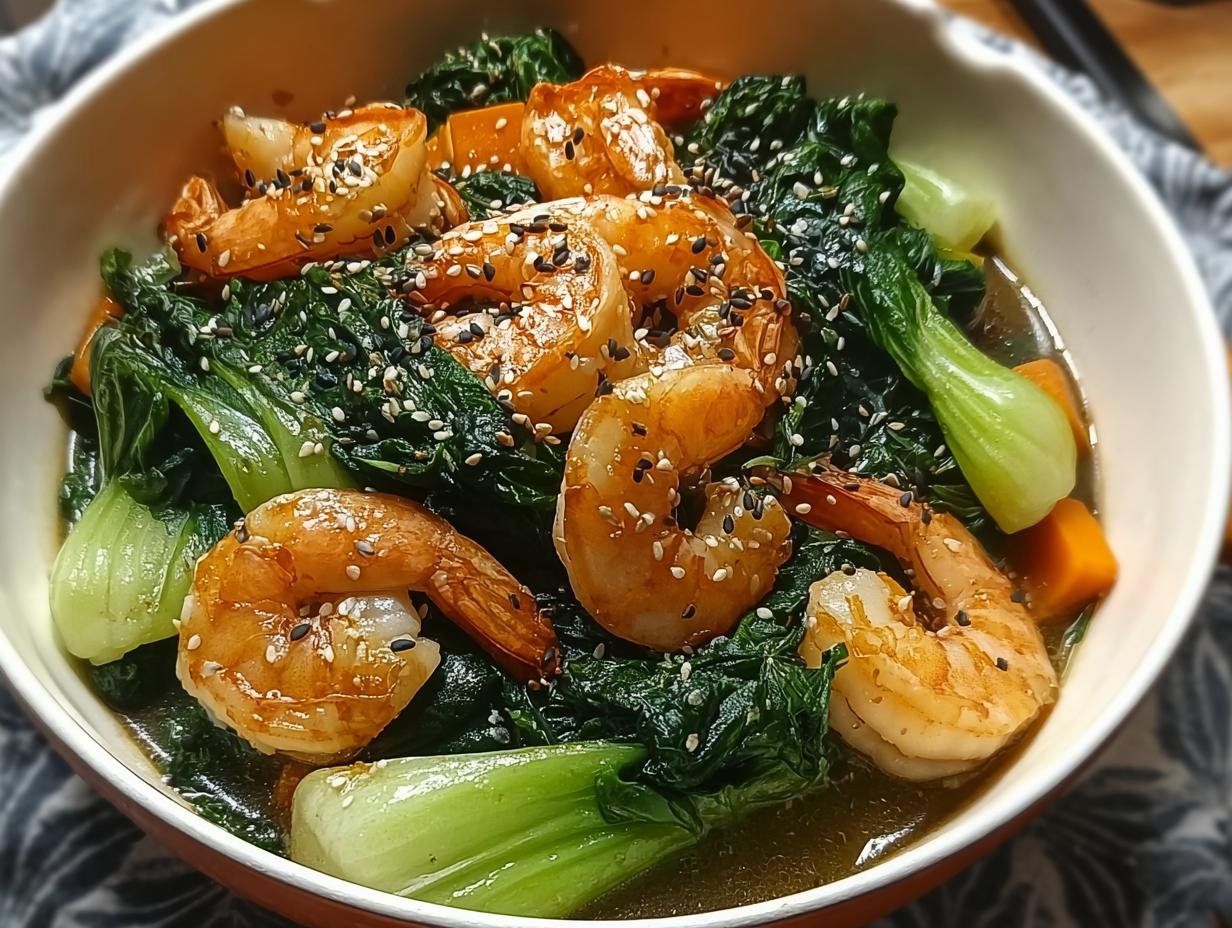 Bok Choy Shrimp Skillet