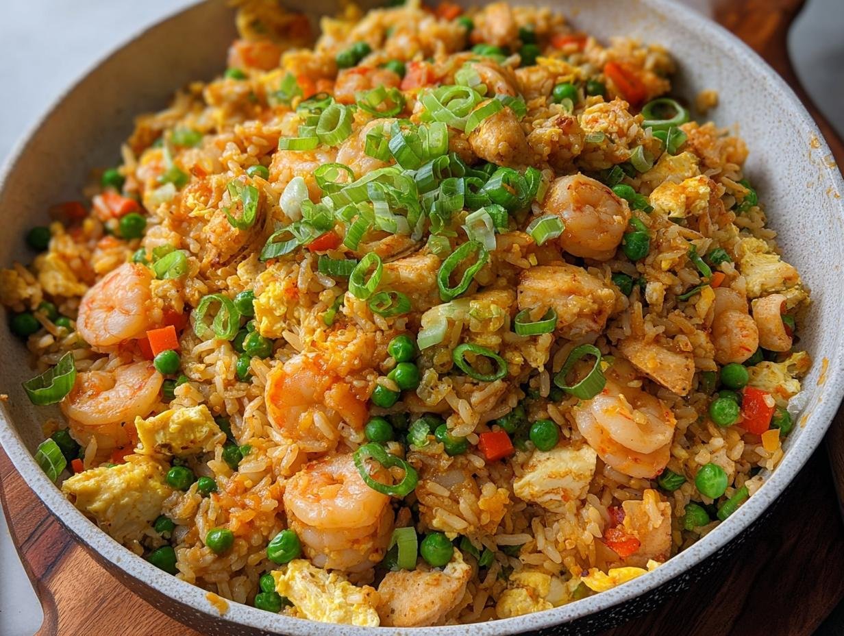 Savory Chicken Shrimp Fried Rice: 1 Amazing Dish - Chicken Shrimp Fried Rice - main visual representation