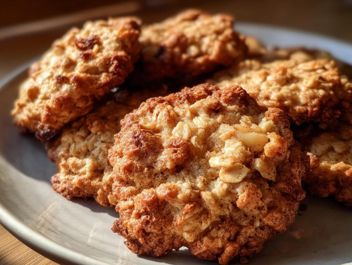 Crispy Apple Oatmeal Cookies