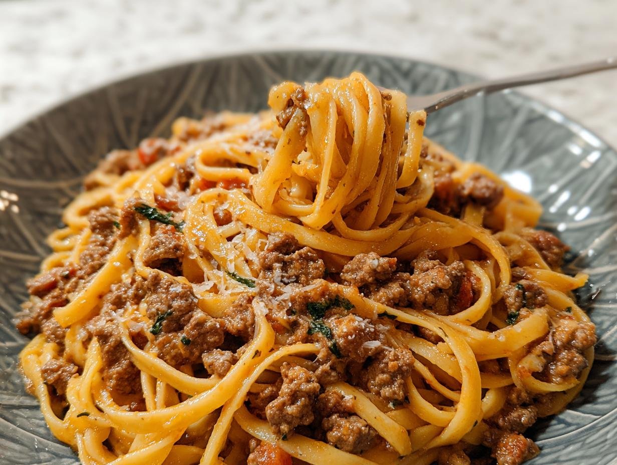 Garlic Butter Beef Pasta