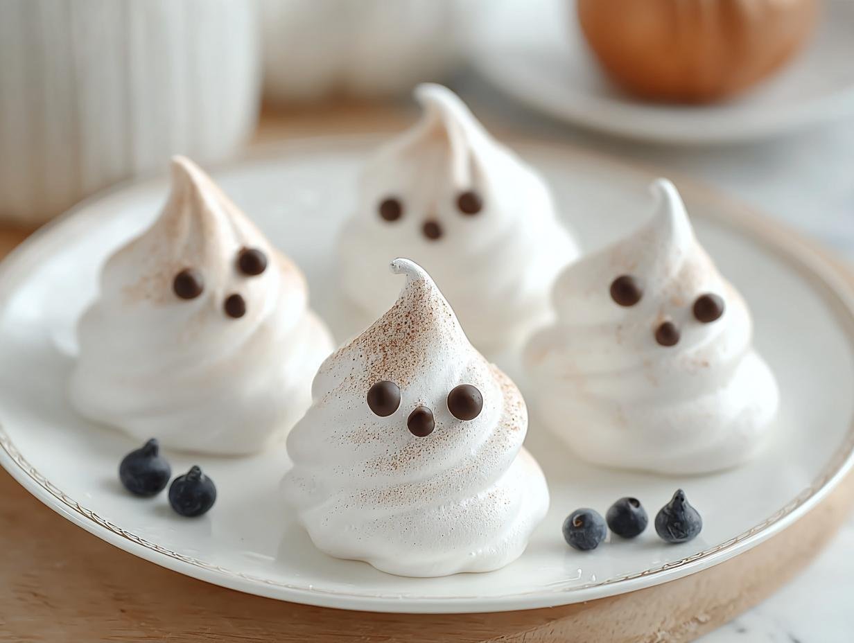 Ghost Meringues: 1 Easy Spooky Treat - Ghost Meringues - additional detail