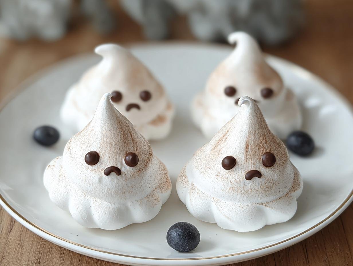Ghost Meringues: 1 Easy Spooky Treat - Ghost Meringues - additional detail