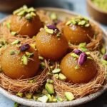 Gulab Jamun Kunafa Nests