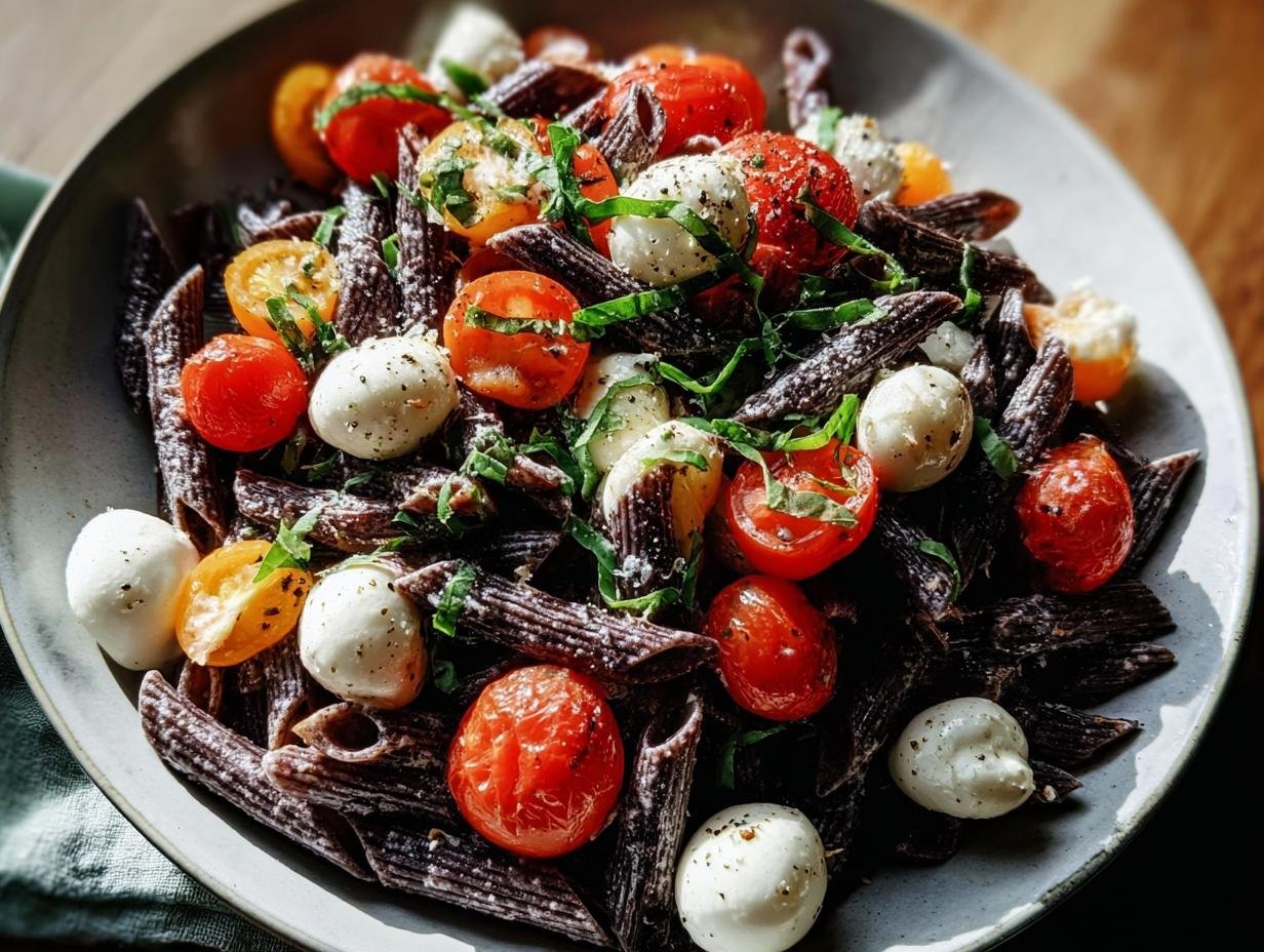 Halloween Caprese Pasta Salad