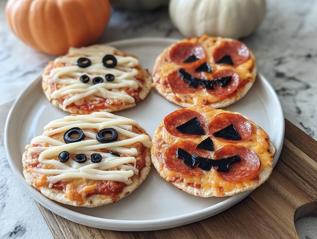 Fabulous Halloween Mini Pizzas: 4 Easy Spooky Bites - Halloween Mini Pizzas - additional detail