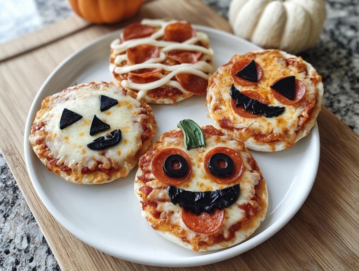 Halloween Mini Pizzas