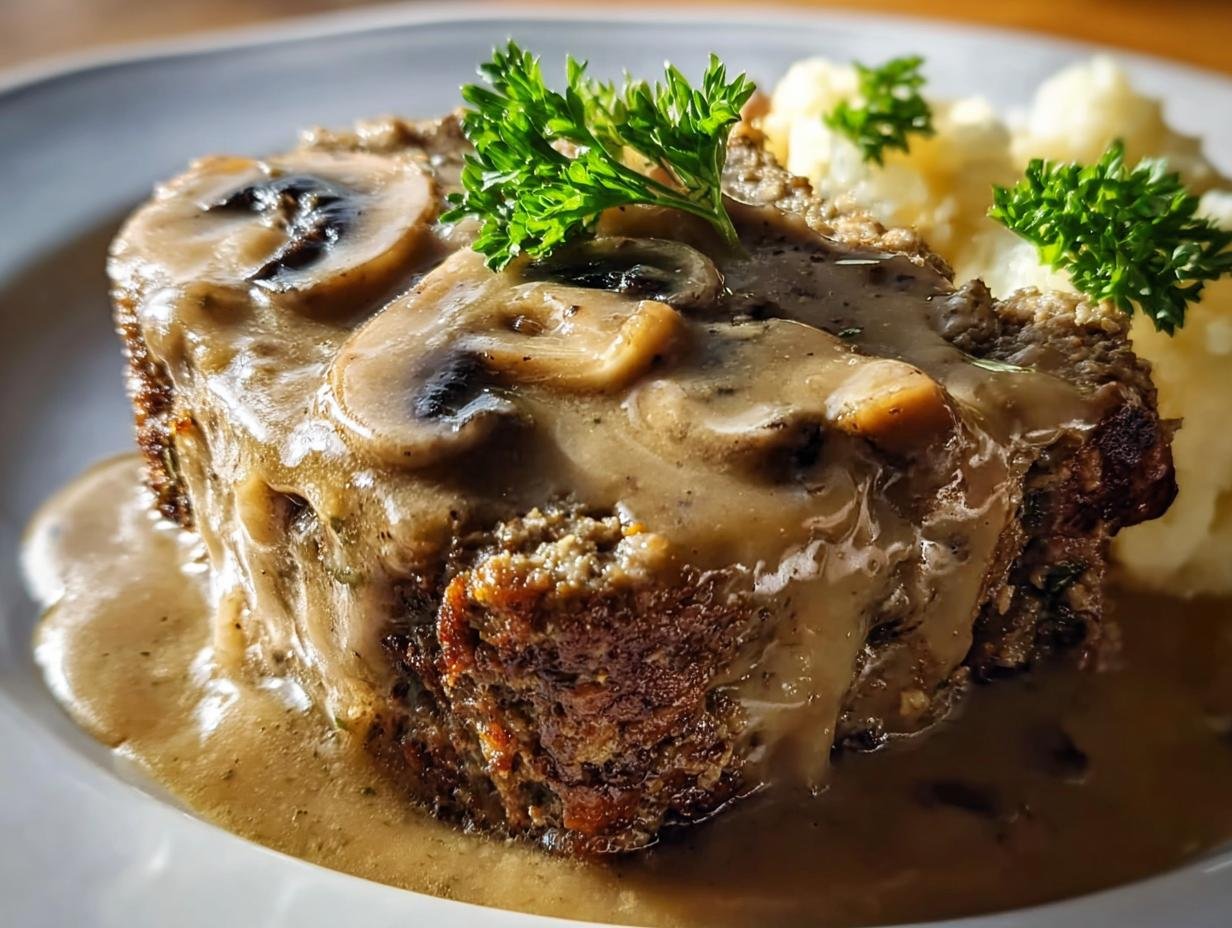Meatloaf Mushroom Gravy: Amazing Comfort Food - Meatloaf Mushroom Gravy - additional detail