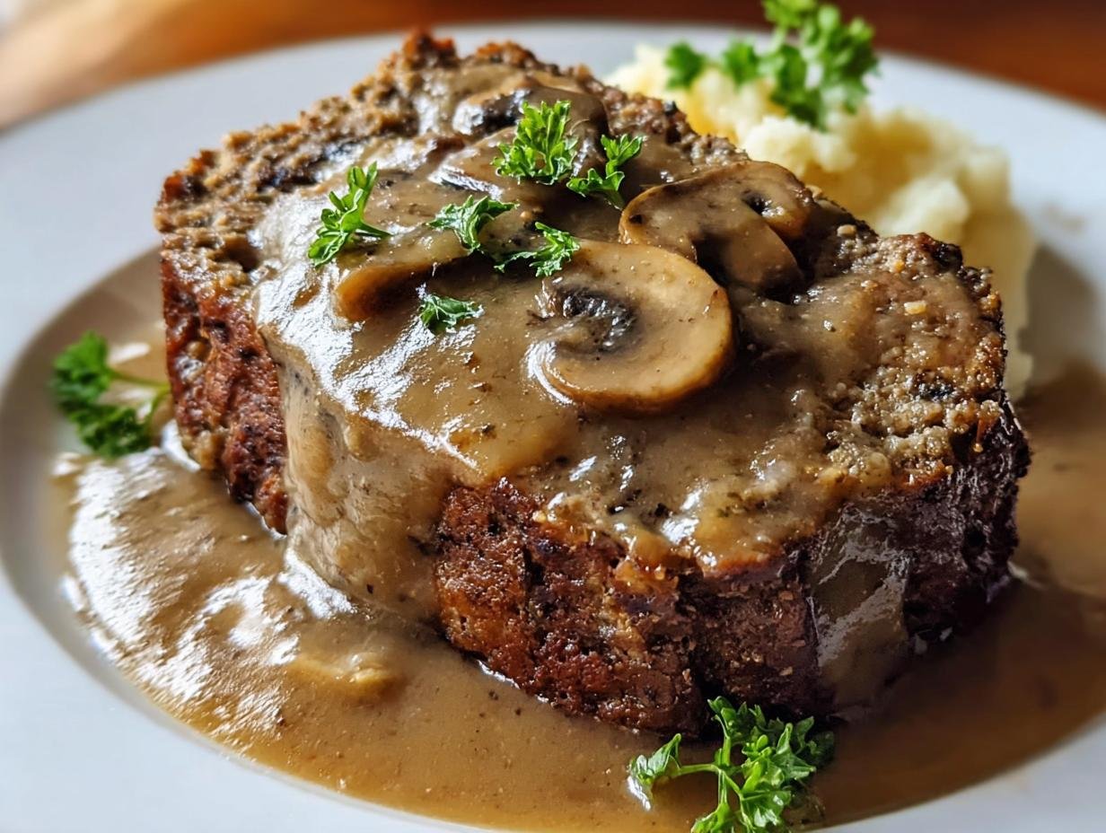 Meatloaf Mushroom Gravy: Amazing Comfort Food - Meatloaf Mushroom Gravy - additional detail