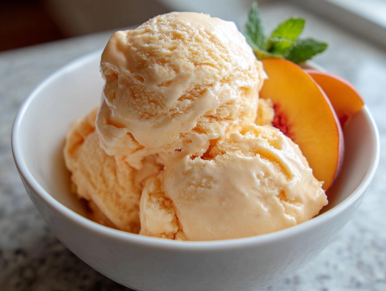 Peach Greek Frozen Yogurt - Peach Greek Frozen Yogurt - additional detail