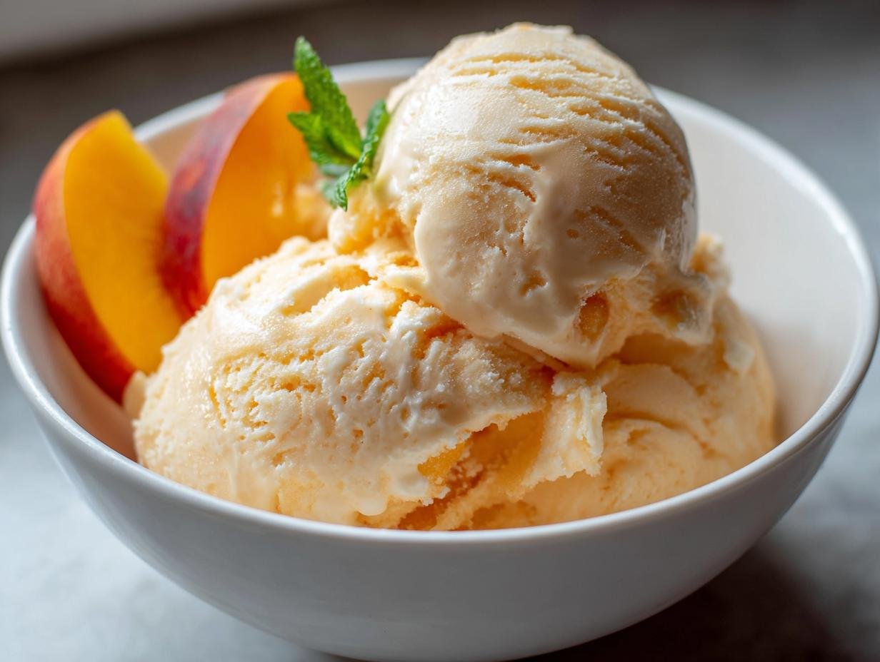 Peach Greek Frozen Yogurt
