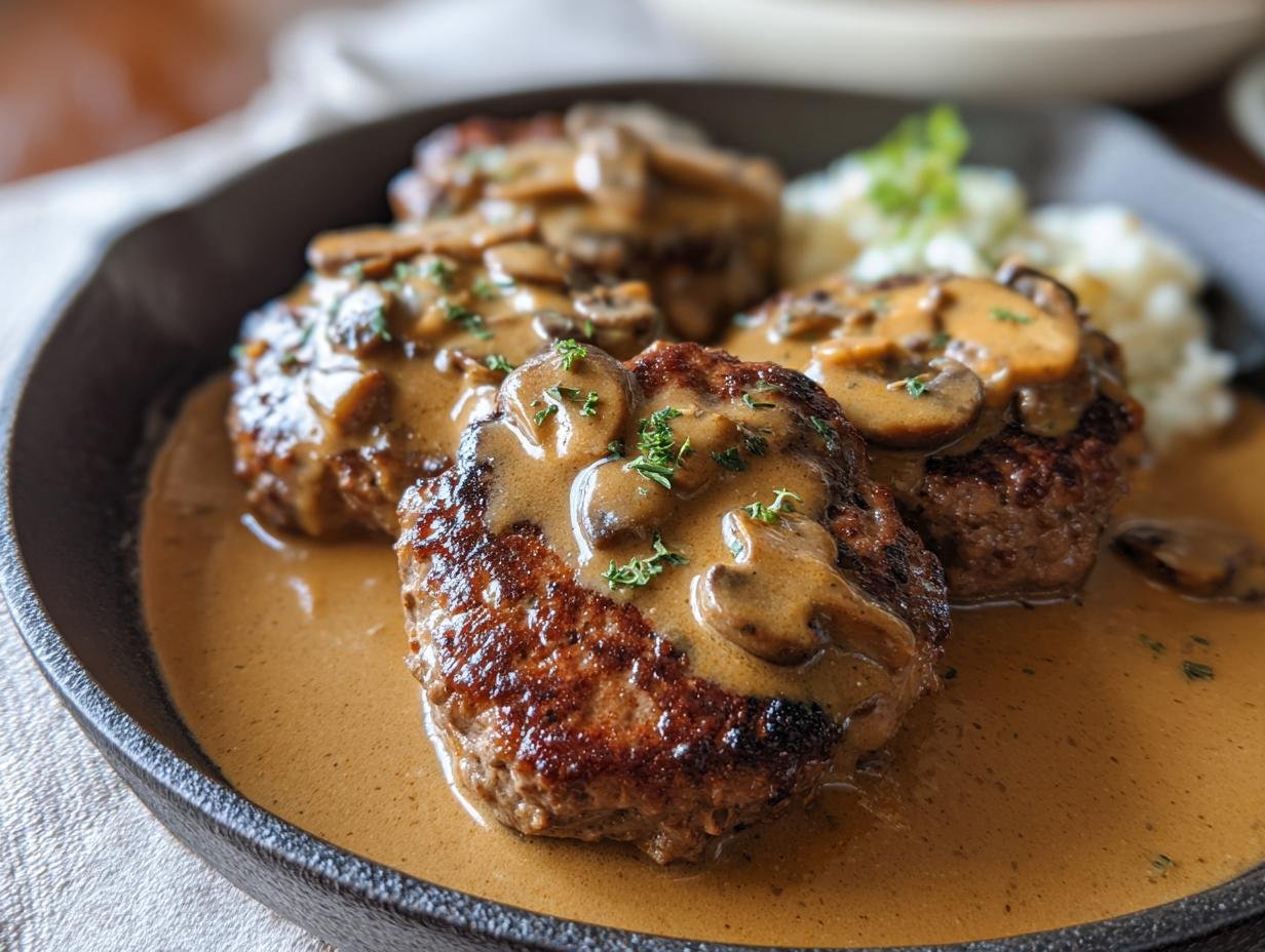 Polish Hamburgers: 7 Secrets to Amazing Gravy - Polish Hamburgers Mushroom Gravy - additional detail