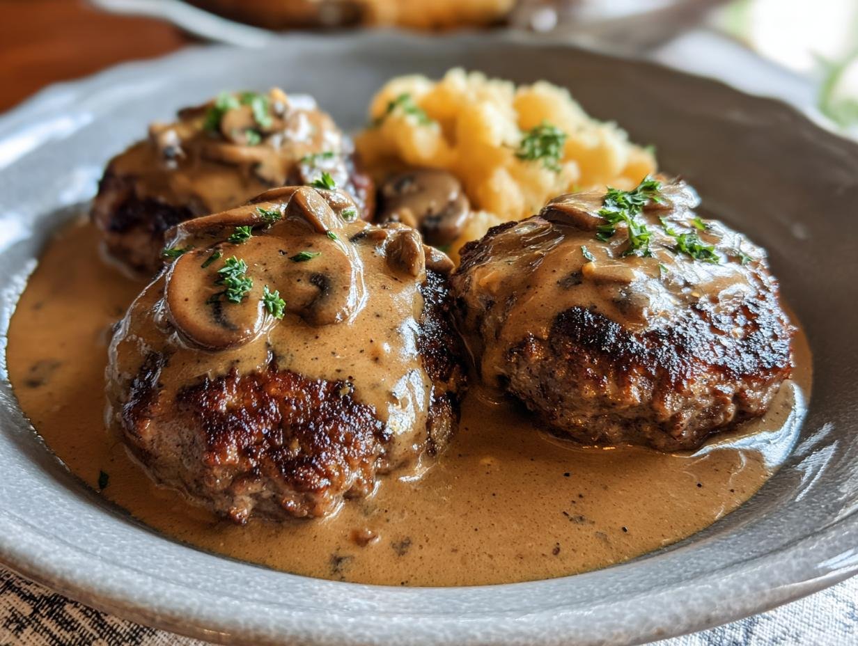 Polish Hamburgers: 7 Secrets to Amazing Gravy - Polish Hamburgers Mushroom Gravy - additional detail