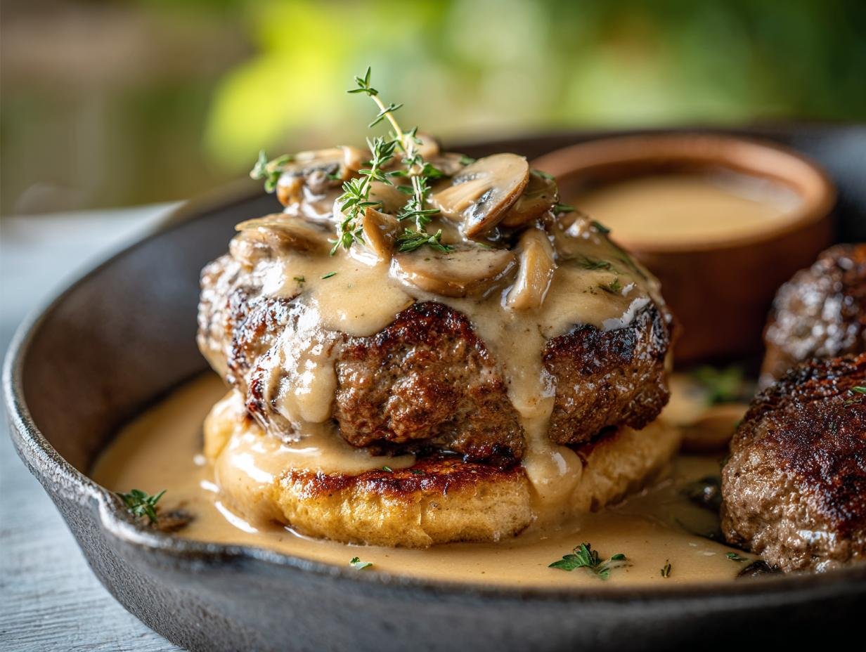 Polish Hamburgers Mushroom Gravy
