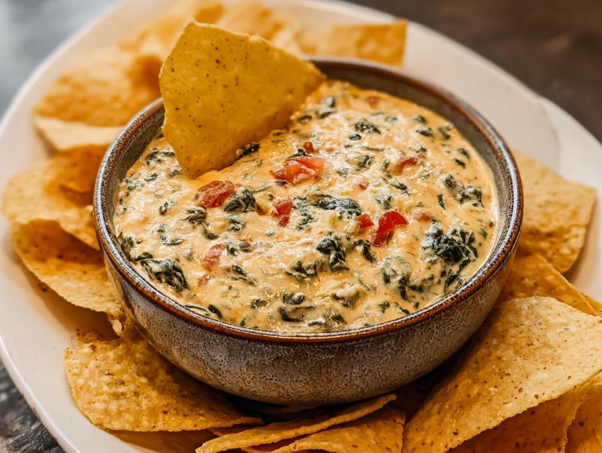 Queso Spinach Dip: Best 10 Min Cheesy Bliss - Queso Spinach Dip - additional detail