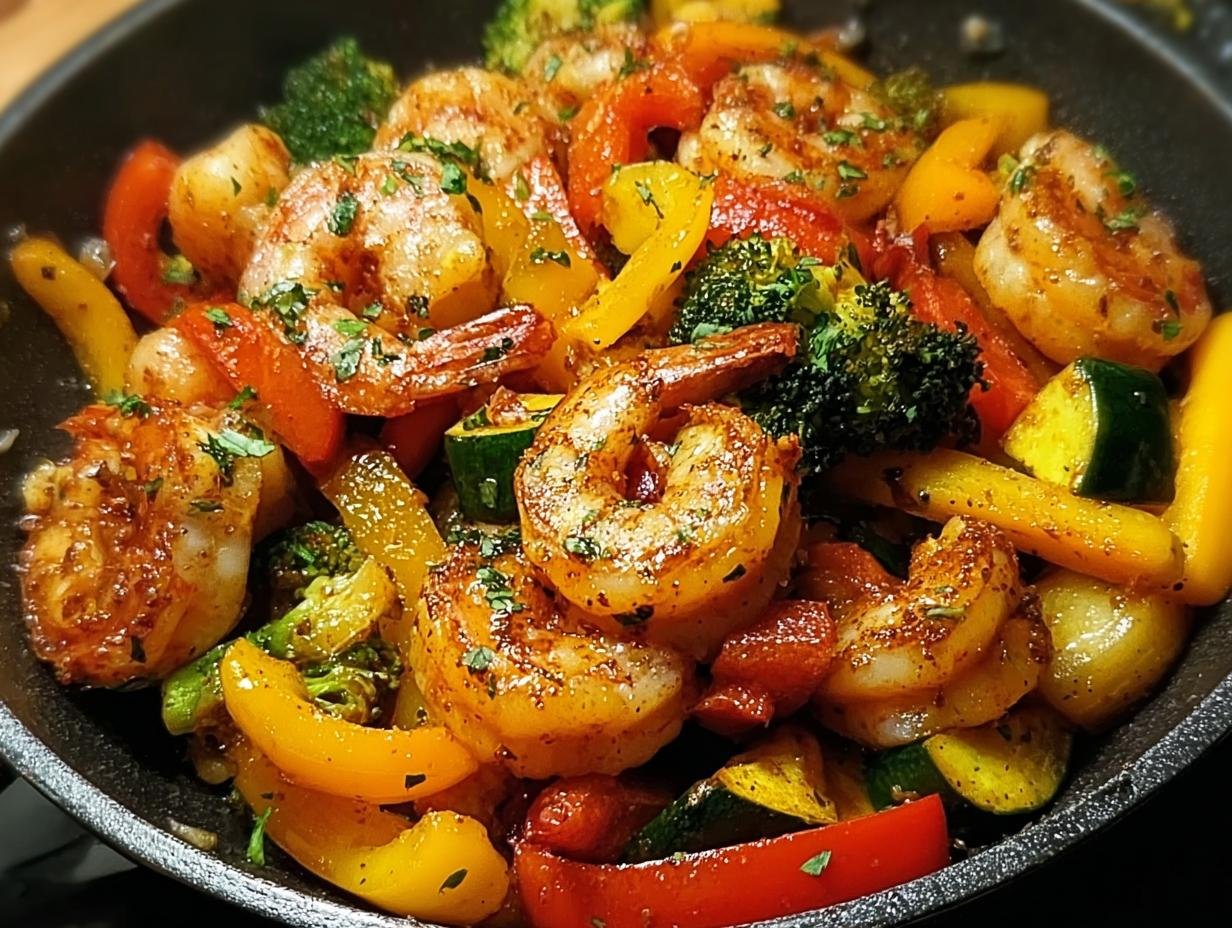 Shrimp Vegetables Skillet