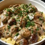 Slow Cooker Mushroom Stroganoff