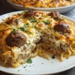 Swedish Meatball Noodle Bake