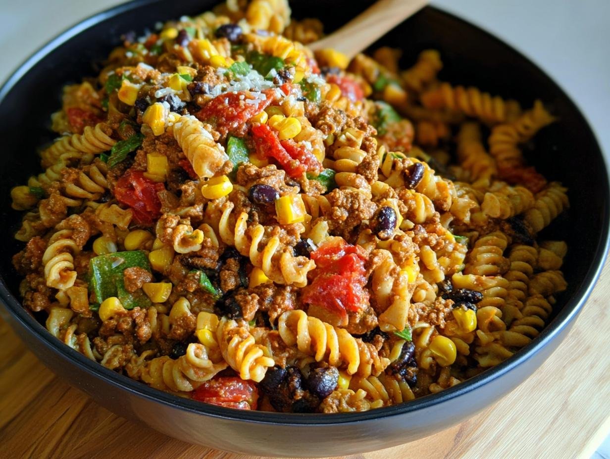 Taco Pasta Salad: 7 Secrets for Amazing Flavor - Close-up of creamy Taco Pasta Salad dressing