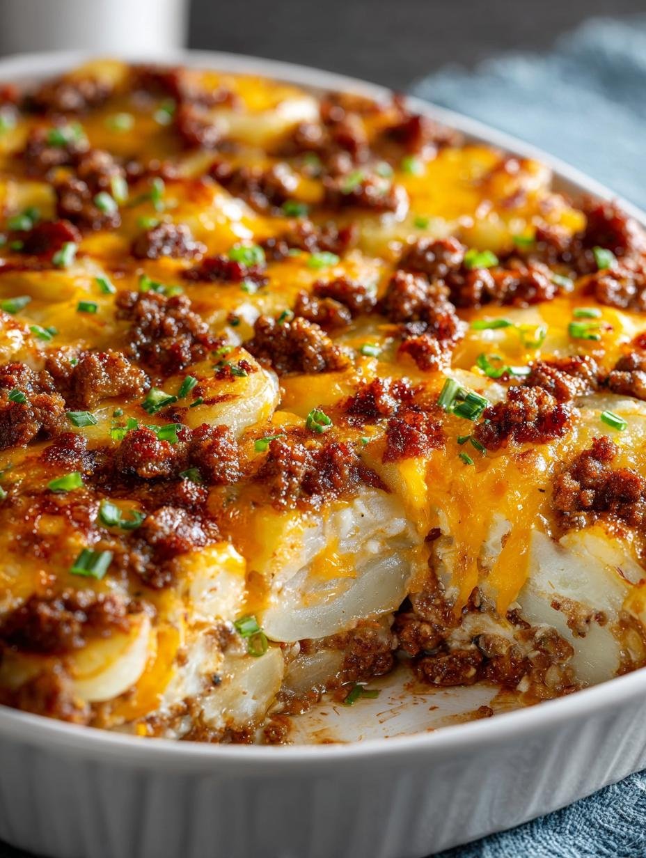 Cheesy Hamburger Potato Casserole: 5 Layers of Comfort - Cheesy Hamburger Potato Casserole - main visual representation