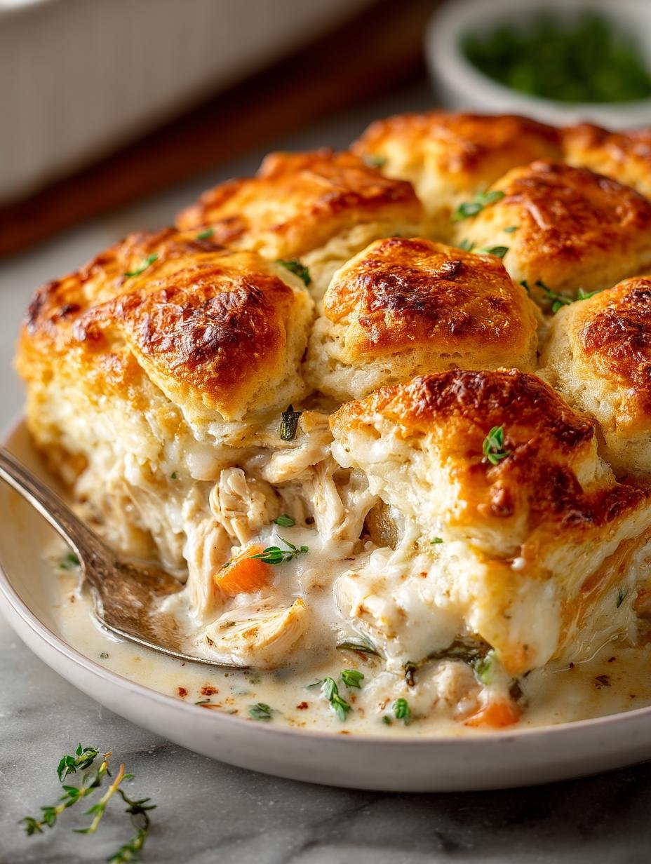 Delicious Chicken Biscuits Casserole for Comforting Meals - Chicken Biscuits Casserole - additional detail