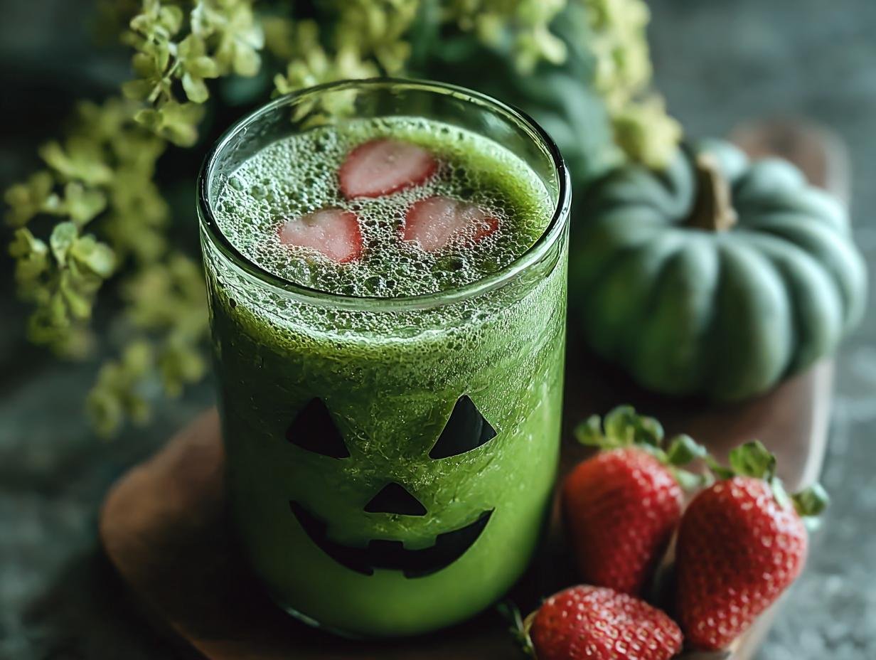 Halloween Breakfast Ideas: 1 Spooky Green Smoothie - Halloween Breakfast Ideas - additional detail